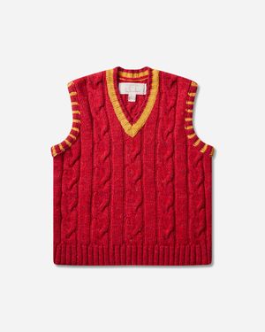 ERL Cable Knit Vest - Red
