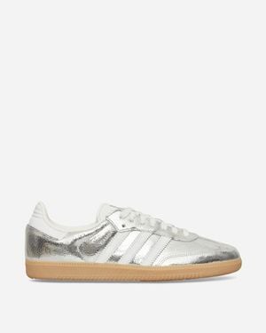 adidas Women S Samba Og Sneakers Silver Metallic / Cloud White