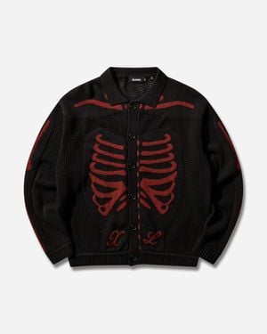 X-Large Men S Scanner Knit Cardigan - Black