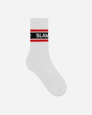 SLAM JAM 3-Pack Logo Jacquard Socks - White