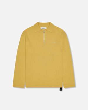 Oamc Peacemaker Men S Knit Polo - Yellow