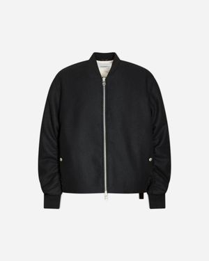 Oamc Peacemaker Men S Minimal Bomber Jacket - Black