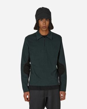 GR10K Half Zip Polo Jumper Forest - Green