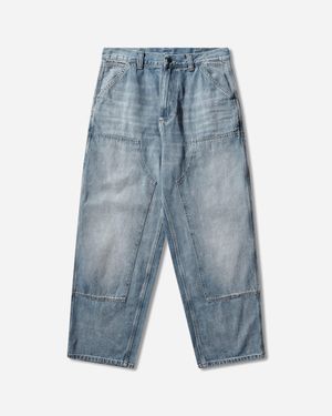 Carhartt Og Double Knee Trousers (Burst Washed) - Blue