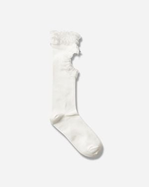 Vans Metagirl Ruffle Knee High Socks - White