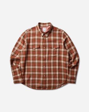 Visvim S Meridian Check Longsleeve Shirt - Brown
