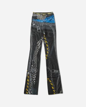 OTTOLINGER Women S Mesh Trousers Polka Dot Zip Print - Grey