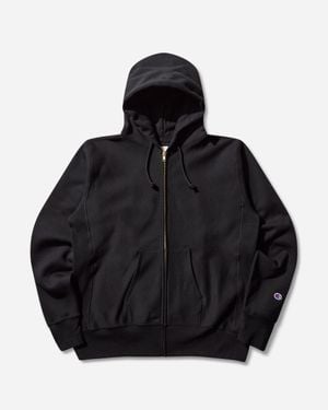 Champion Men S Made In Usa Reverse Weave Zipped Hoodie - Black