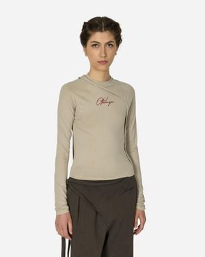 OTTOLINGER Deconstructed Fitted Longsleeve Top Sand - Natural