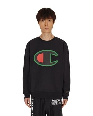 Champion Logo Crewneck Sweatshirt - Black