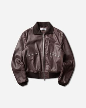 Our Legacy S Mini Bomber Jacket Matted - Brown