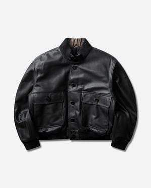 Magliano S Pensione Leather Jacket - Black