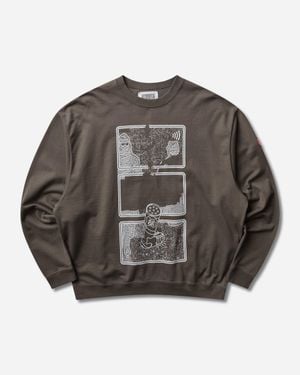 Cav Empt S Md Clean Room Light Big Crewneck Sweatshirt Charcoal - Gray