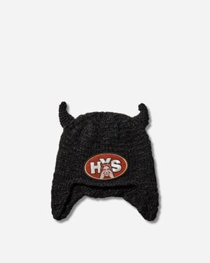 Hysteric Glamour See No Evil Hand-knitted Beanie Black