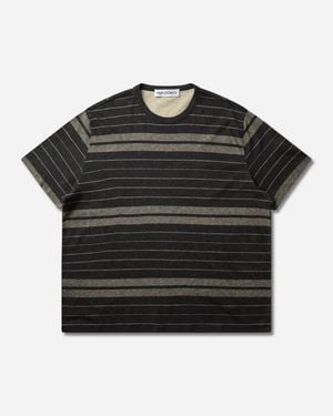 Our Legacy S New Box T-Shirt Ziggy Stripe - Black