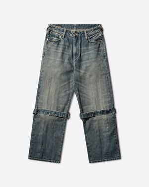 Evisu S Washed Bondage Jeans - Grey