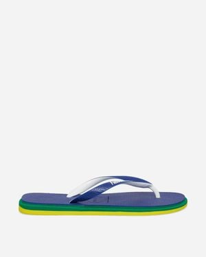 Havaianas Brasil Twist Flip Flops Marine - Blue