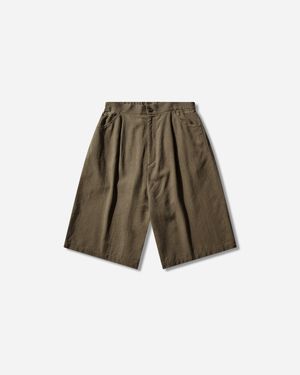 Undercover S Pleated Shorts Khaki - Natural
