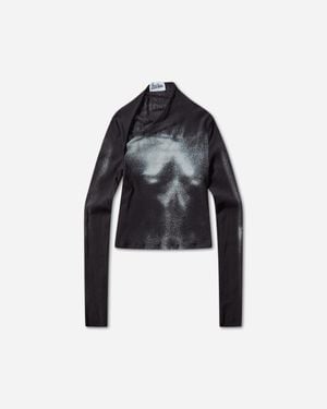 Jean Paul Gaultier S Body Dust Crop Top - Black