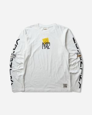 Kapital S 20/-Jersey Crew Longsleeve T-Shirt (Peckish Kap) - Grey
