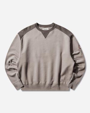 Cav Empt Men S Panel Shoulder Crewneck Sweatshirt - Gray