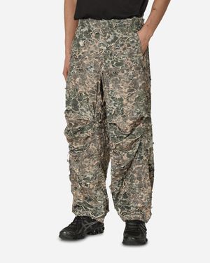 DIESEL Destroyed Trousers Camo - Green