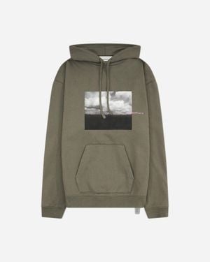 Oamc Peacemaker Men S Star Print Loose Fit Hoodie - Green