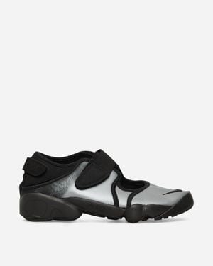Nike Women S Air Rift Leather Sandals Metallic Silver / - Black