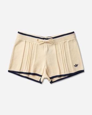 adidas S Cable Knit Shorts Warm Vanilla - Natural