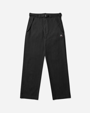 ROA Men S Buckle Chino Trousers - Black