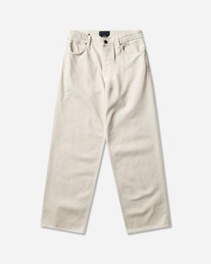 Stone Island Men S Light Bull Denim-tc Loose Fit Jeans Ivory - White