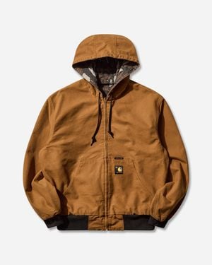 Carhartt Men S Og Active Jacket 50th Anniversary Edition Canvas Hamilton / Camo Trebark - Brown