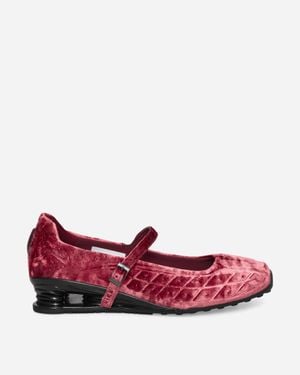 Nike S Shox Z Calistra Velvet Sneakers Burgundy Crush - Red