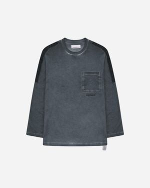 Oamc Peacemaker S Velcro Applique Longsleeve T-Shirt Light - Blue