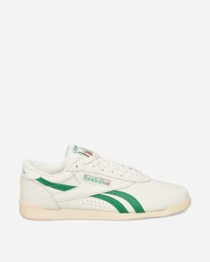 Reebok Women S Freestyle Low Trainers Chalk / Glen Green / Paper White