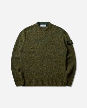 Stone Island S Speckled Wool Nylon Jumper Dark - Green