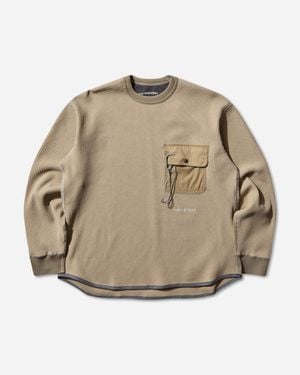 and wander Men S Pe Waffle Longsleeve Top - Natural