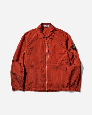 Stone Island Men S Nylon Metal Overshirt Scarlet - Red