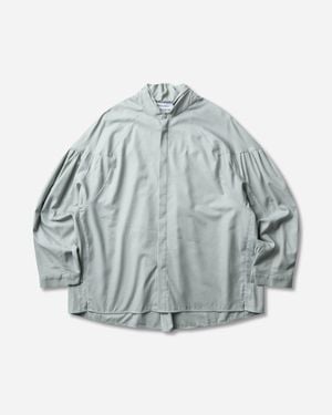 Kiko Kostadinov Men S Evers Pleated Shirt Soft - Blue
