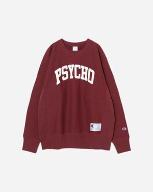 Undercover S Champion Psycho Crewneck Sweatshirt Bordeaux - Red