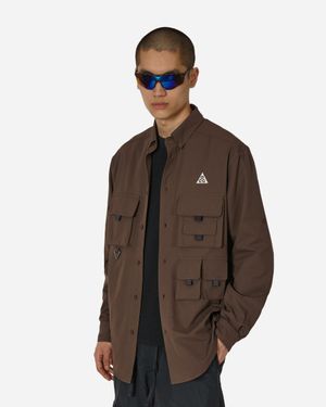 Nike Acg Dri-Fit Uv Devastation Trail Longsleeve Shirt Baroque - Brown