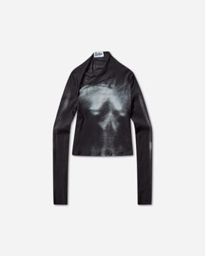 Jean Paul Gaultier S Body Dust Crop Top - Black