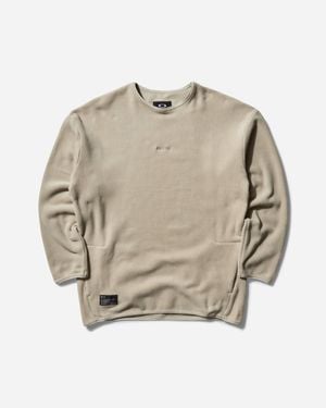 Oakley Men S F.g.l. Micro Fleece Crewneck Sweatshirt 1.7 Desert Sand - Natural