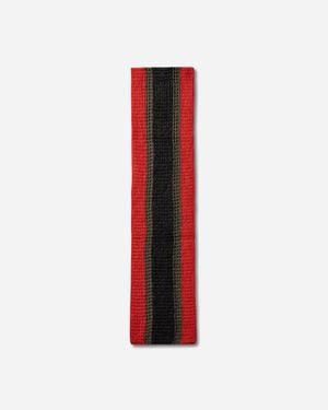 OAMC Chunky Knitted Scarf Red / Black / Green - White