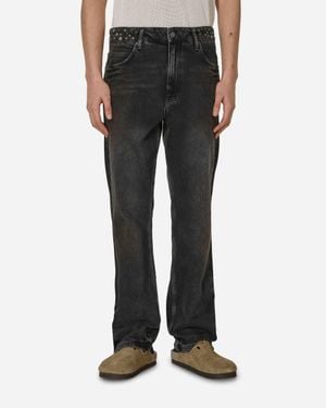 Guess Embellished Flare Pants Aged Wash - Black