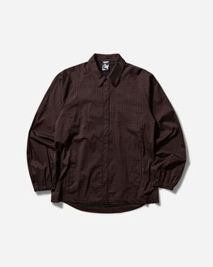 GR10K S Bilitis Check Shirt Chocolate - Brown