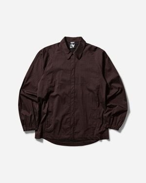 GR10K S Bilitis Check Shirt Chocolate - Brown