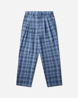 Nike S Tartan Golf Trousers Work - Blue