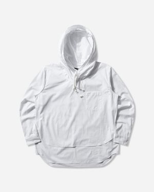 Comme des Garçons Men S Double-layer Hooded Shirt - White