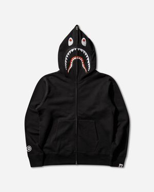 A Bathing Ape S Shark Full Zip Hoodie - Black
